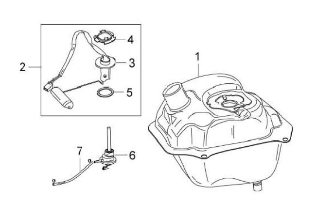 Serbatoio gas - Galleggiante serbatoio - Valvola a vuoto a 4 tempi Rover FS3