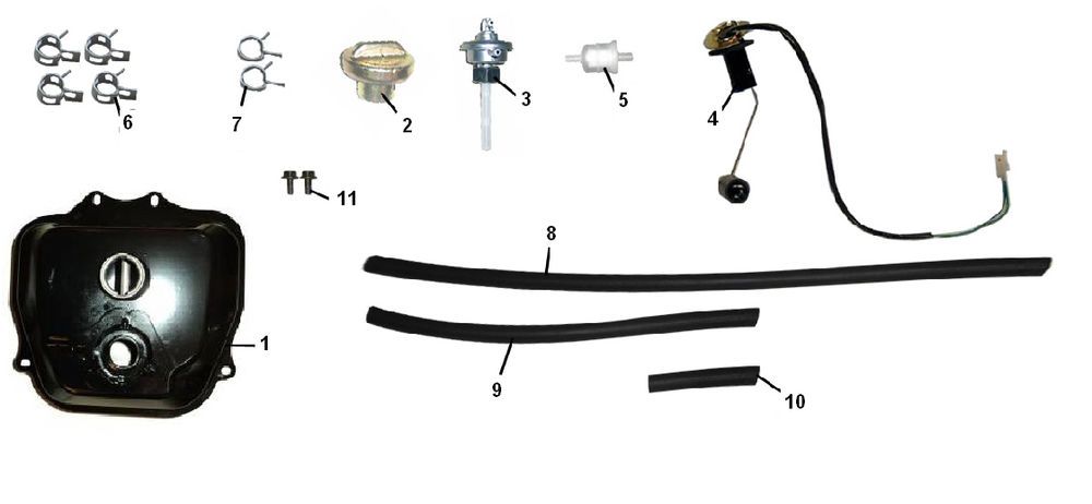 Serbatoio gas - Galleggiante serbatoio - Valvola per vuoto a 4 tempi Senzo RivaLux S