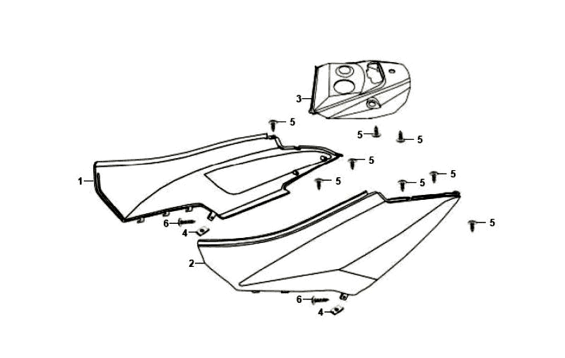 Parabrezza moto Sym Orbit (BK00C) neri