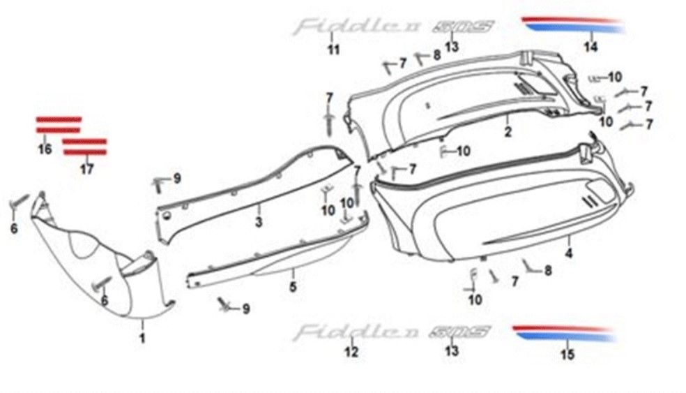 Beplating Sym Fiddle II Euro4 Black (BK-5560S)
