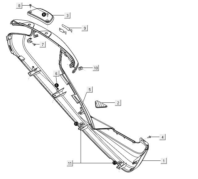 Coperchio motore sinistro Niu M1 giallo