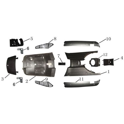 Paragambe - Runboard BTC Bellagio (12 pollici) 18 nero