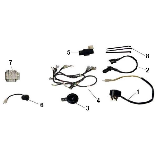 Cablaggio - CDI - Bobina di accensione - Horn BTC BTC Bellagio (12 pollici) 2