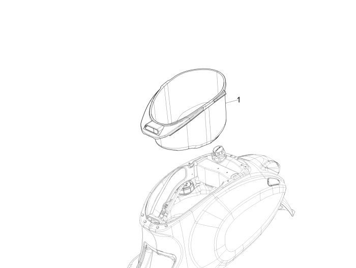 Scatola porta casco Vespa Sprint 50 4 tempi IGET 3V Euro 4