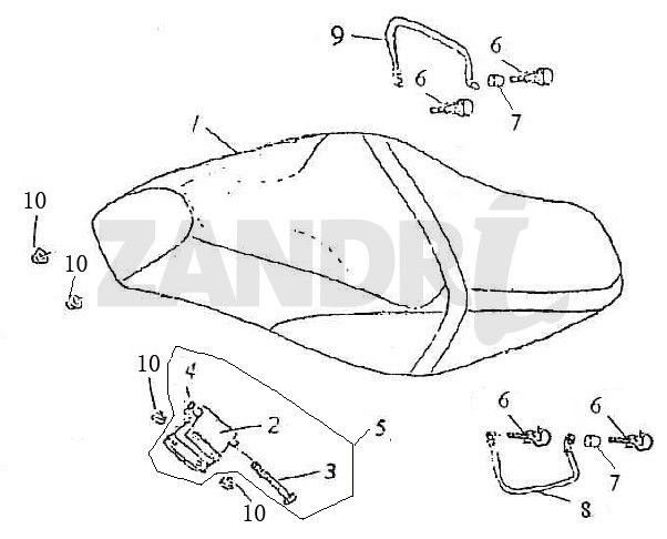 Sella BTC Grande Retro GT1 color crema caffè