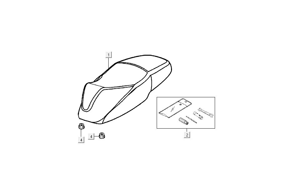 Sella Kymco B&W LC 2 tempi argento