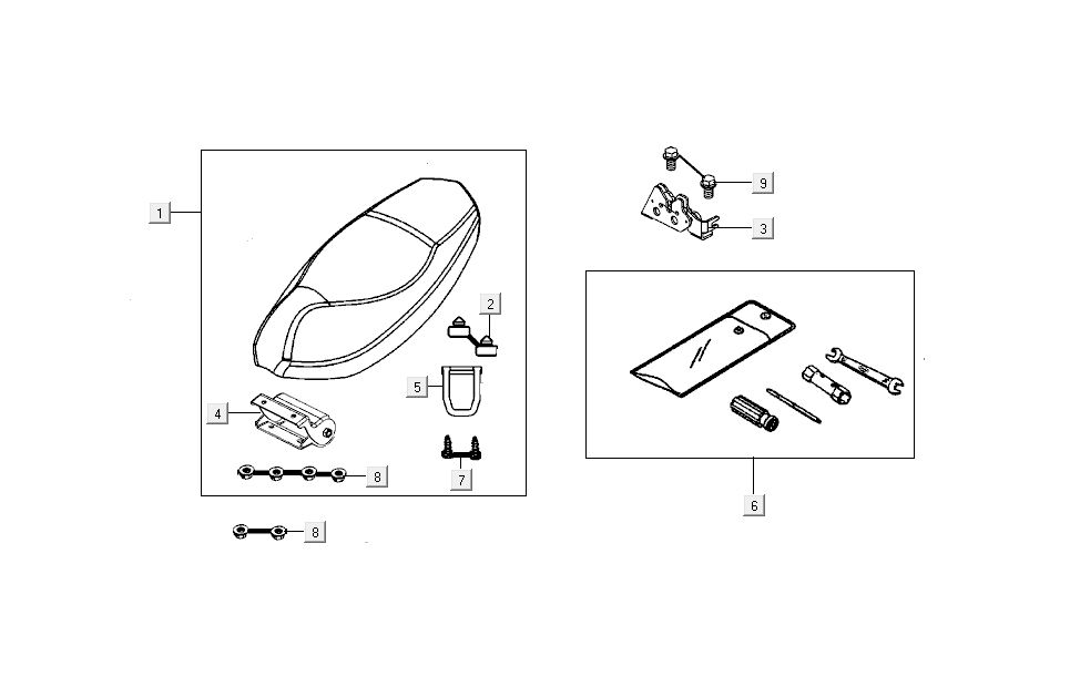 Sella rossa Kymco New Sento 50i 4 tempi