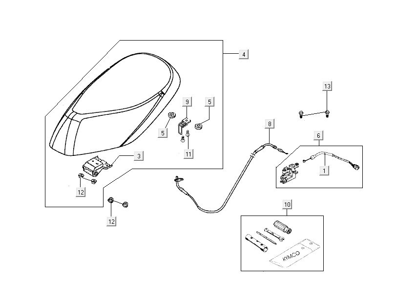 Sella Kymco Sento 50 4 tempi Spring White