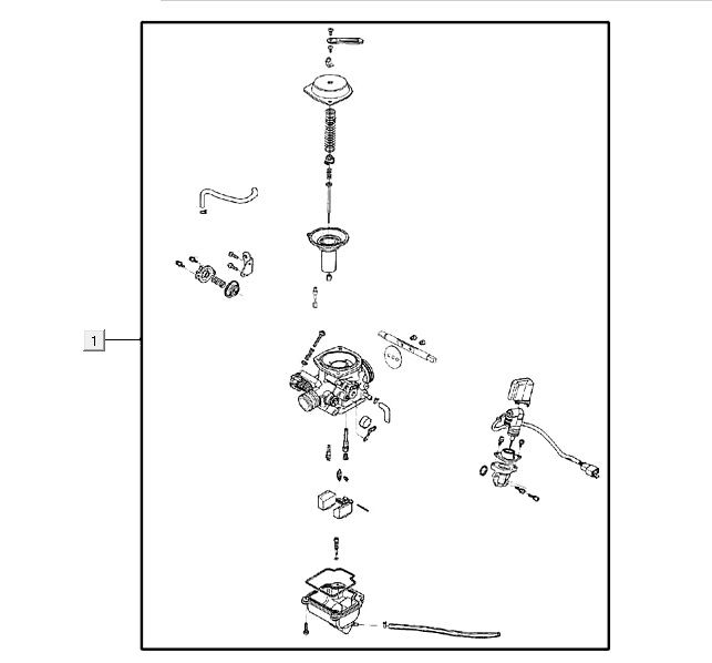Carburatore Agility 16+ 125 Argento metallizzato opaco