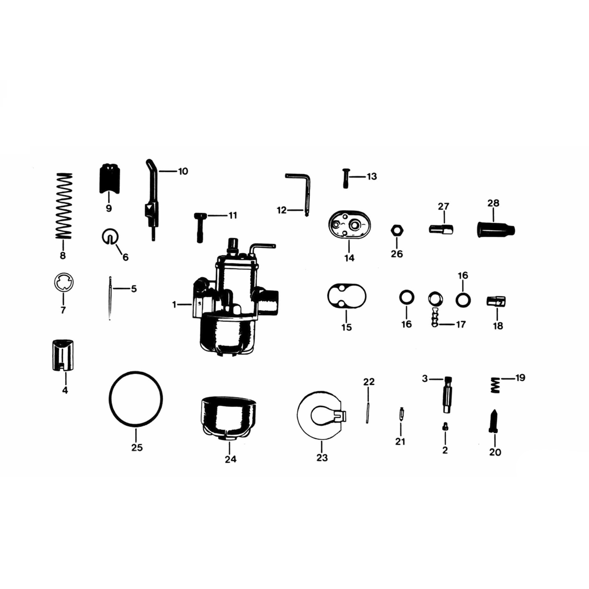 Carburatore Bing 15MM Zundapp C50 Sport 529-010, da 020 a 024