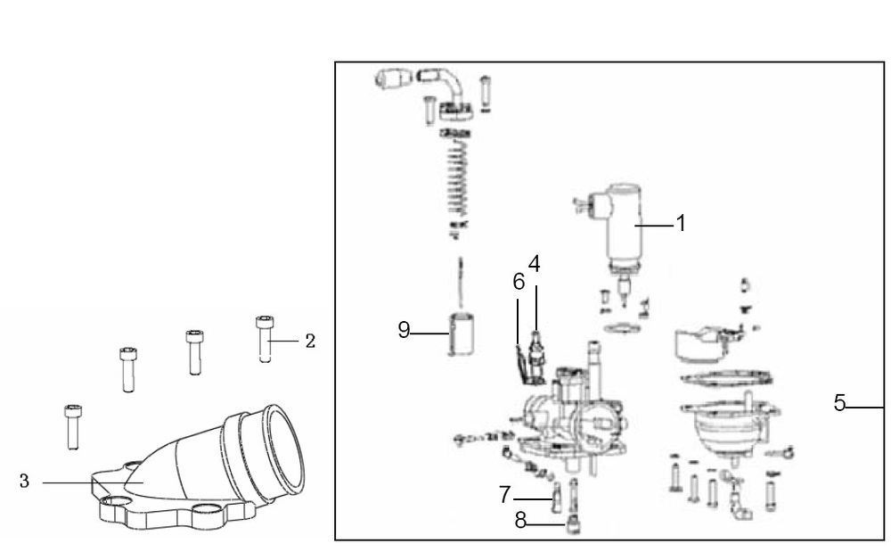 Carburatore generico Xor 50 2 tempi 2006 nero