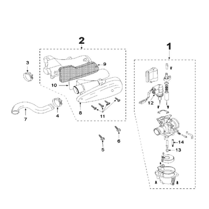 Carburatore Peugeot Speedfight 3 50 2 tempi AC grigio