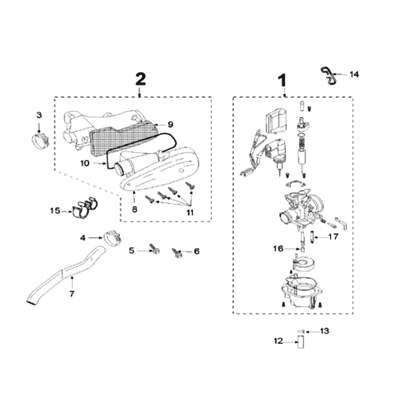 Carburatore Peugeot Speedfight 3 50 2 tempi LC rosso