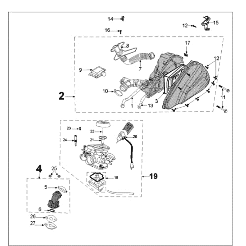 Carburatore bianco vecchio Peugeot Tweet