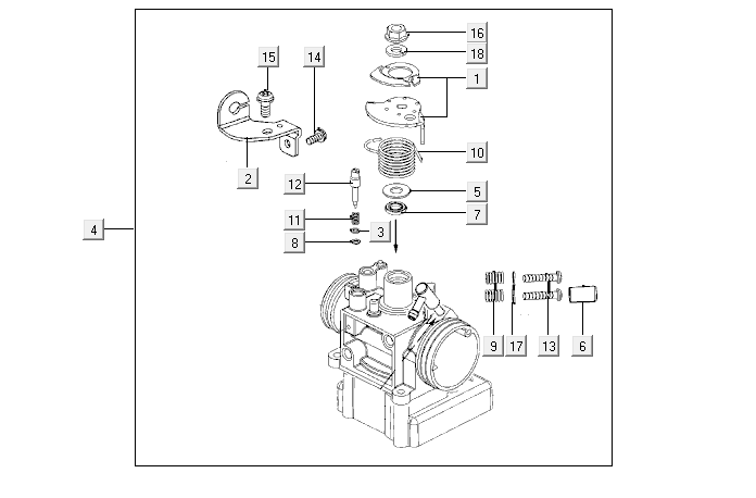 Carburatore Kymco Super8 Street 50i Euro 4 Grigio Opaco