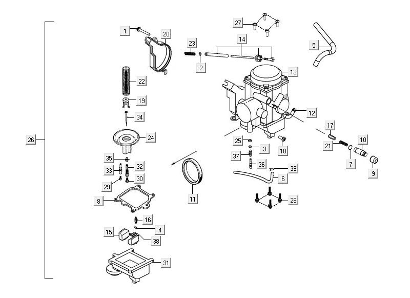 Carburatore Kymco MXU 300R