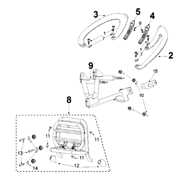 Portapacchi posteriore Peugeot Django 50 4 tempi Evasion