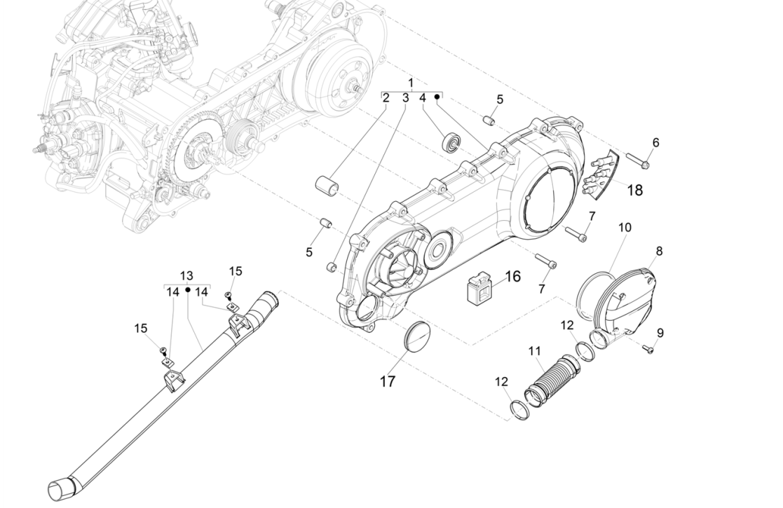 Coperchio cartello Piaggio NRG Power 50 2 tempi LC Euro 4