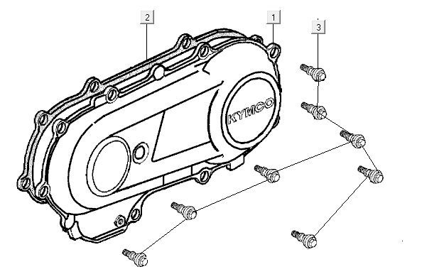 Coperchio carter Kymco MXU 50