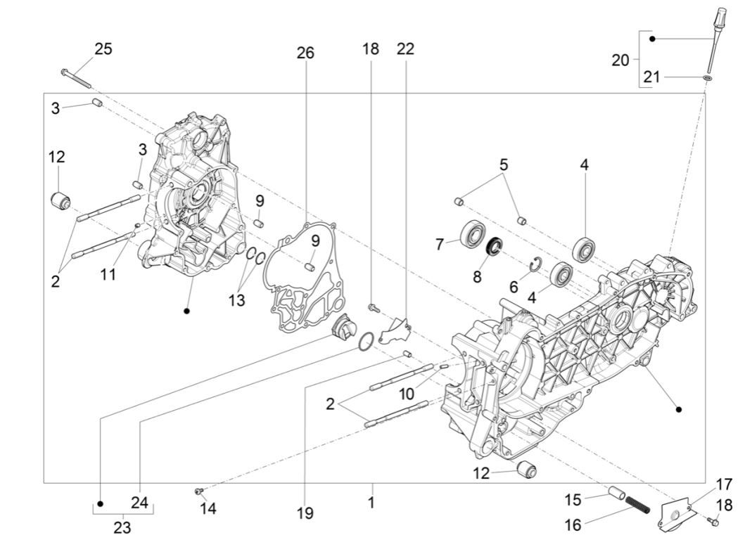 Carter Piaggio MP3 300 HPE/300 HPE Sport ABS Euro 5 2020-2022