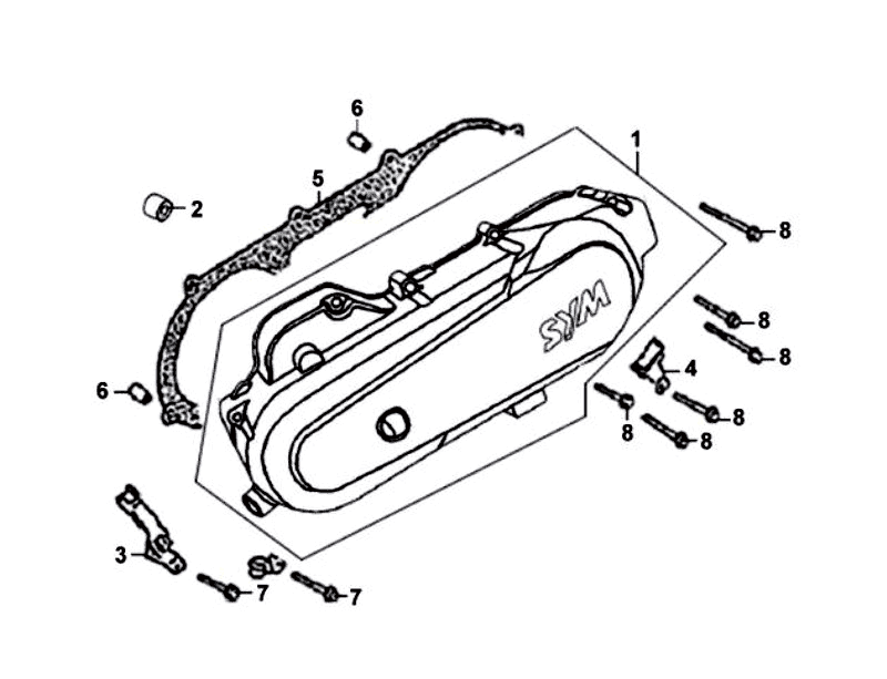 Coperchio carter Sym Fiddle White WH8018P