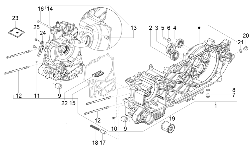 Carter Piaggio MP3 350 Maxi Sport ABS Euro 4 2018-2020