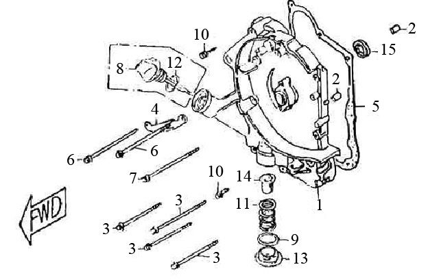 Carter destro - Filtro olio - Asta di livello Killerbee Custom 125
