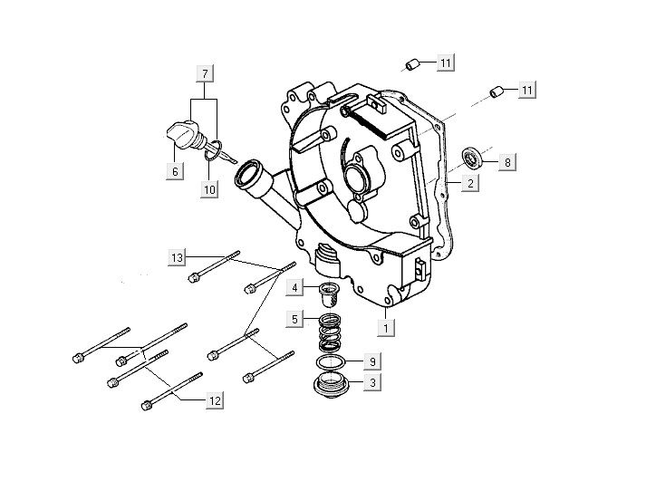 Carter destro - Filtro olio - Asta di livello Kymco VP50 4 tempi AC rovere metallizzato