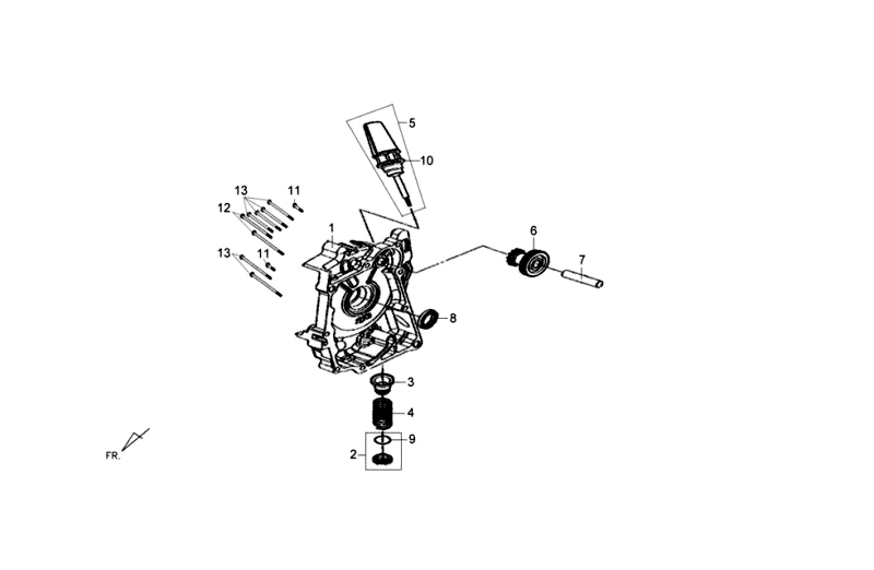 Carter destro - Filtro olio - Asta Sym Fiddle III Matt Black