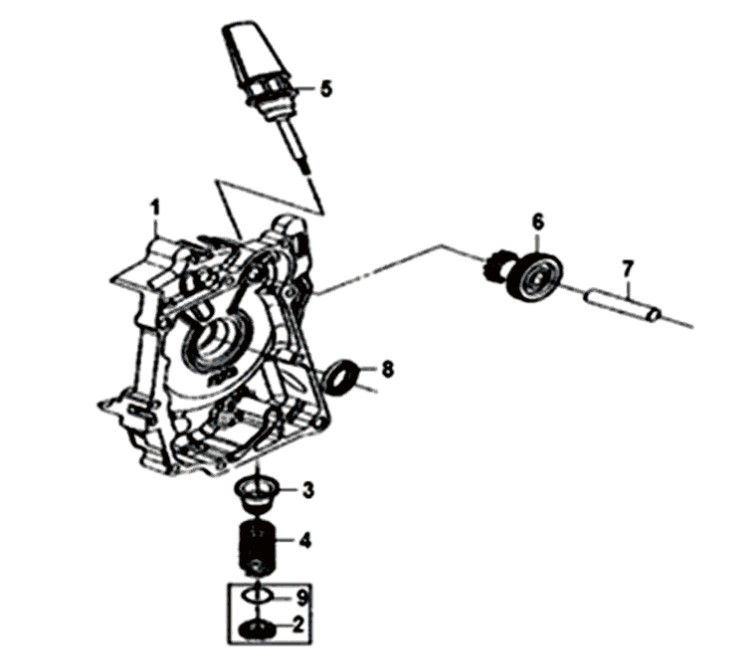 Carter destro - Filtro olio - astina Sym Symphony ST Euro 4