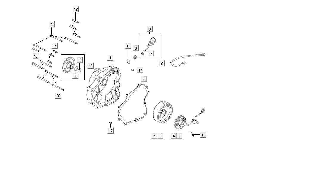 Coperchio carter Kymco MXU 150