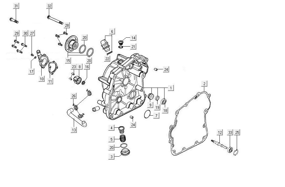 Coperchio carter Kymco MXU 300