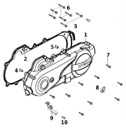 Carter semicircolare GY6 10 Euro 4 2018 → da a d