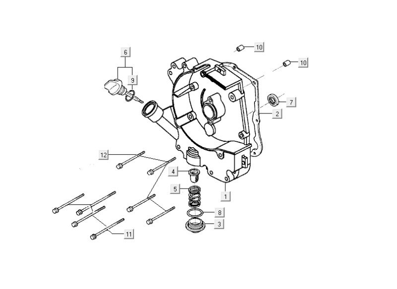 Carter destro - Asta di livello - Filtro olio Kymco Carry 50i 4 tempi Euro 4 nero lucido