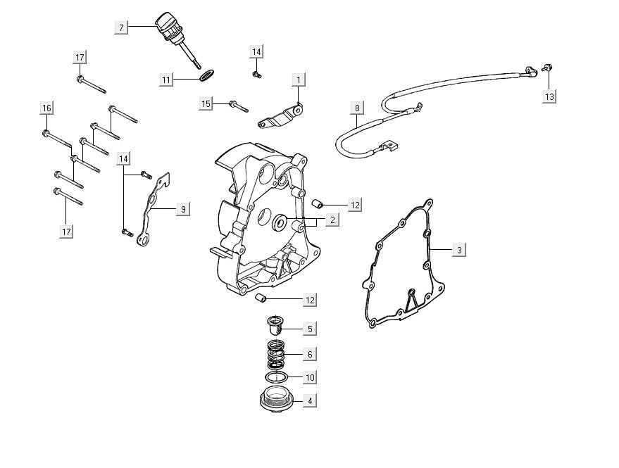 Carter - Dipstick - Filtro olio Kymco Agility 16+ 125 Matt Metallic Silver