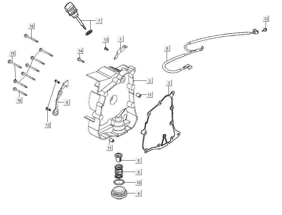 Carter - Dipstick - Filtro olio Kymco Agility 16+ 200i Matt Metallic Silver