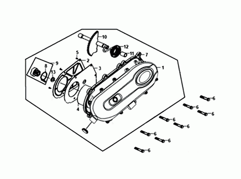 Coperchio carter Sym Fiddle III Euro 4