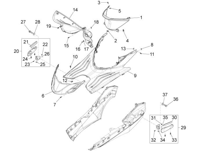 Pedana Piaggio New Fly 4 tempi 2V