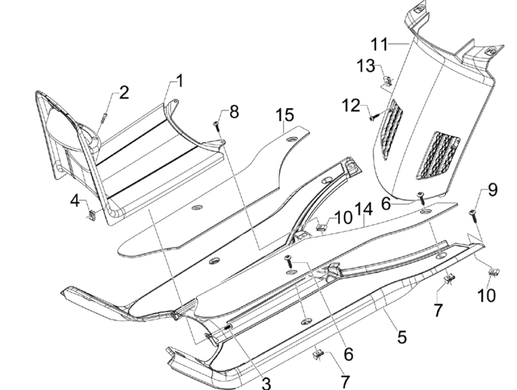 Pedana - Poggiapiedi Piaggio NRG Power 50 2 tempi LC Euro 4