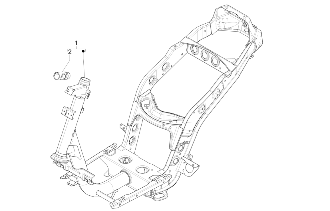 Telaio Piaggo Zip 50 4 tempi IGET 3V Euro 4