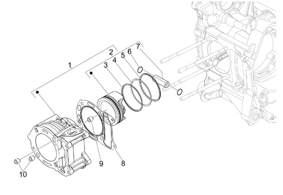Cilindro - Pistone Vespa GTS 125 IE