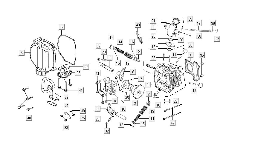 Testa cilindro Kymco City 16' 4 tempi nera