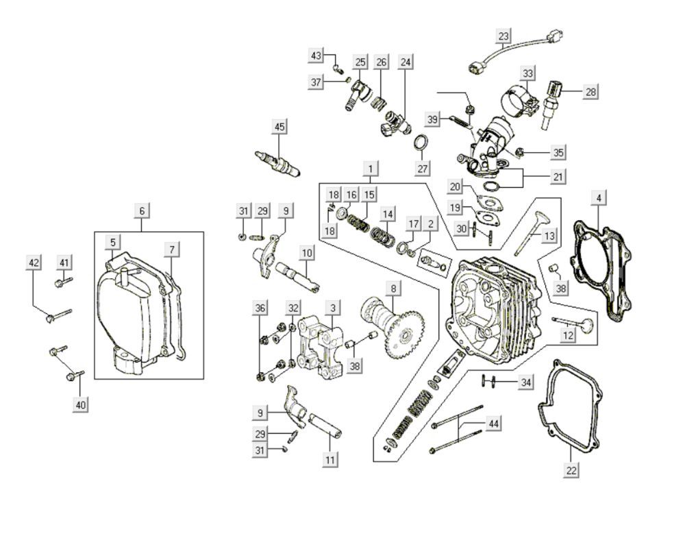 Testa cilindro Kymco Like 200i White