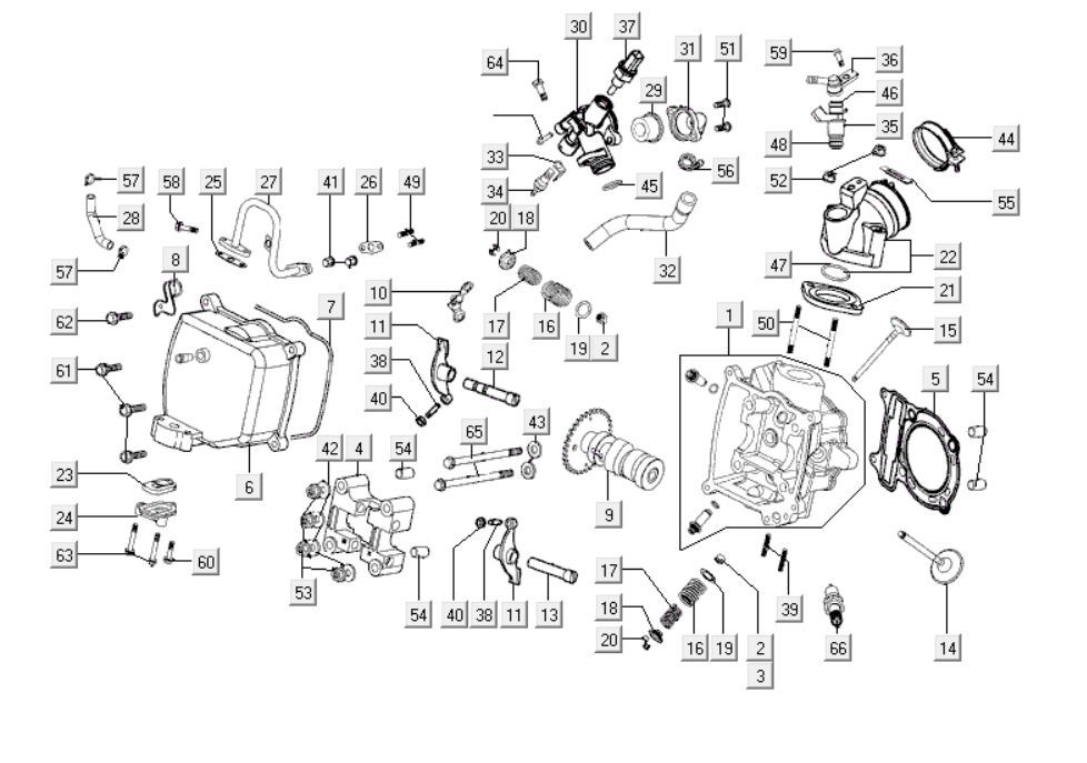 Testata cilindro Kymco People S 300i
