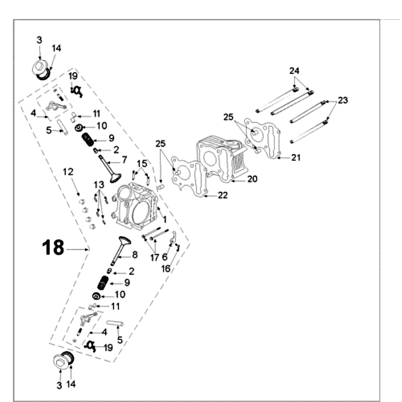Testa cilindro Peugeot Speedfight 3 50 4 tempi AC Grey