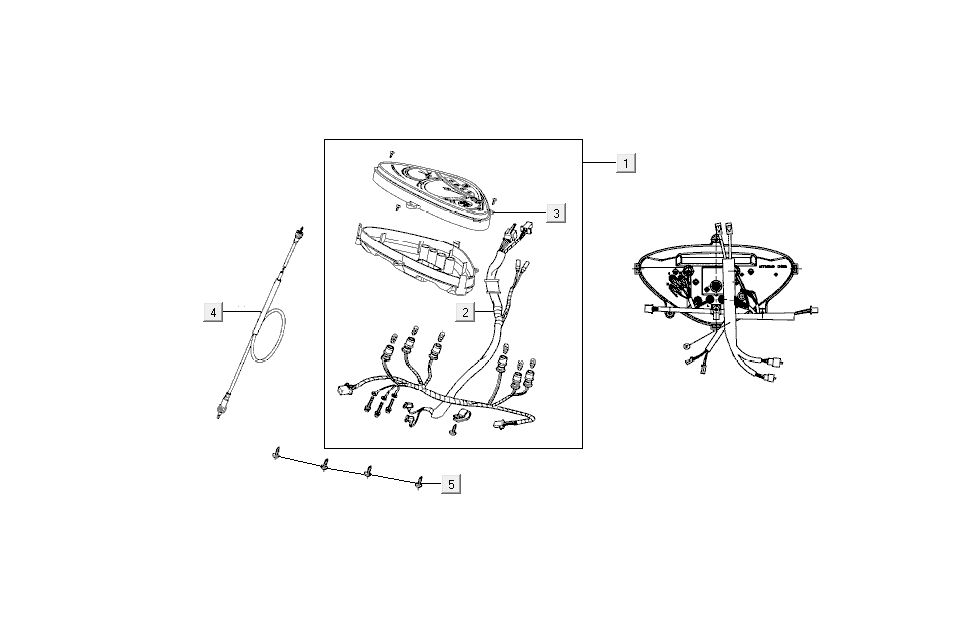 Contachilometri - Cockpit - Cavo tachimetro Kymco Super8 50 4 tempi 2009 → Blu