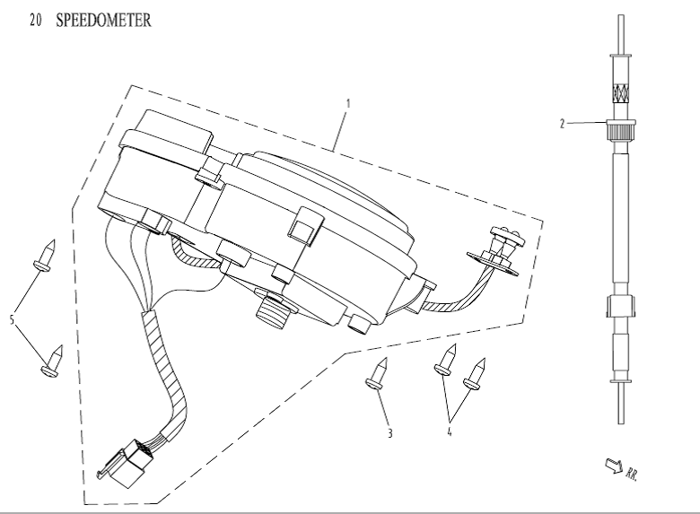 Contachilometri - Cockpit - Cavo contachilometri AGM Venom nero