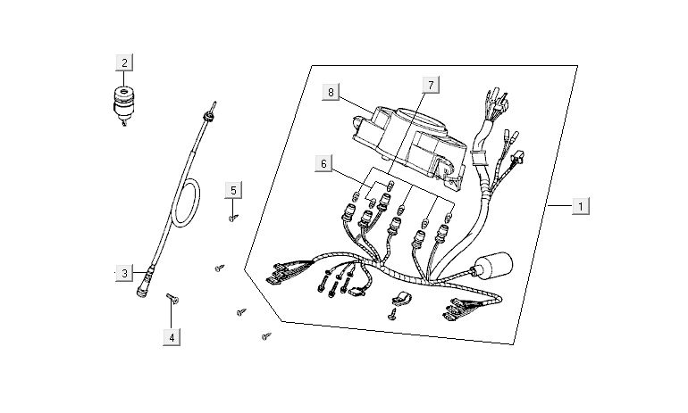 Contachilometri - Cockpit - Cavo tachimetro Kymco Agility Fat 12' 4 tempi nero lungo