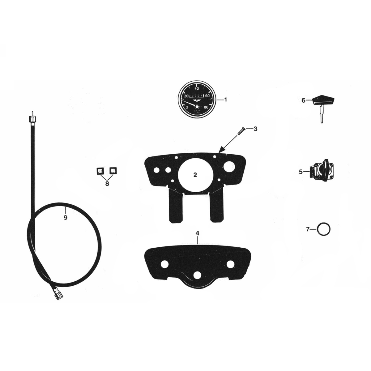 Contachilometri - Cockpit Zundapp C50 Sport 529-010