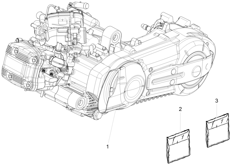 Blocco motore completo Piaggio MP3 500 LT Business 2014-2016